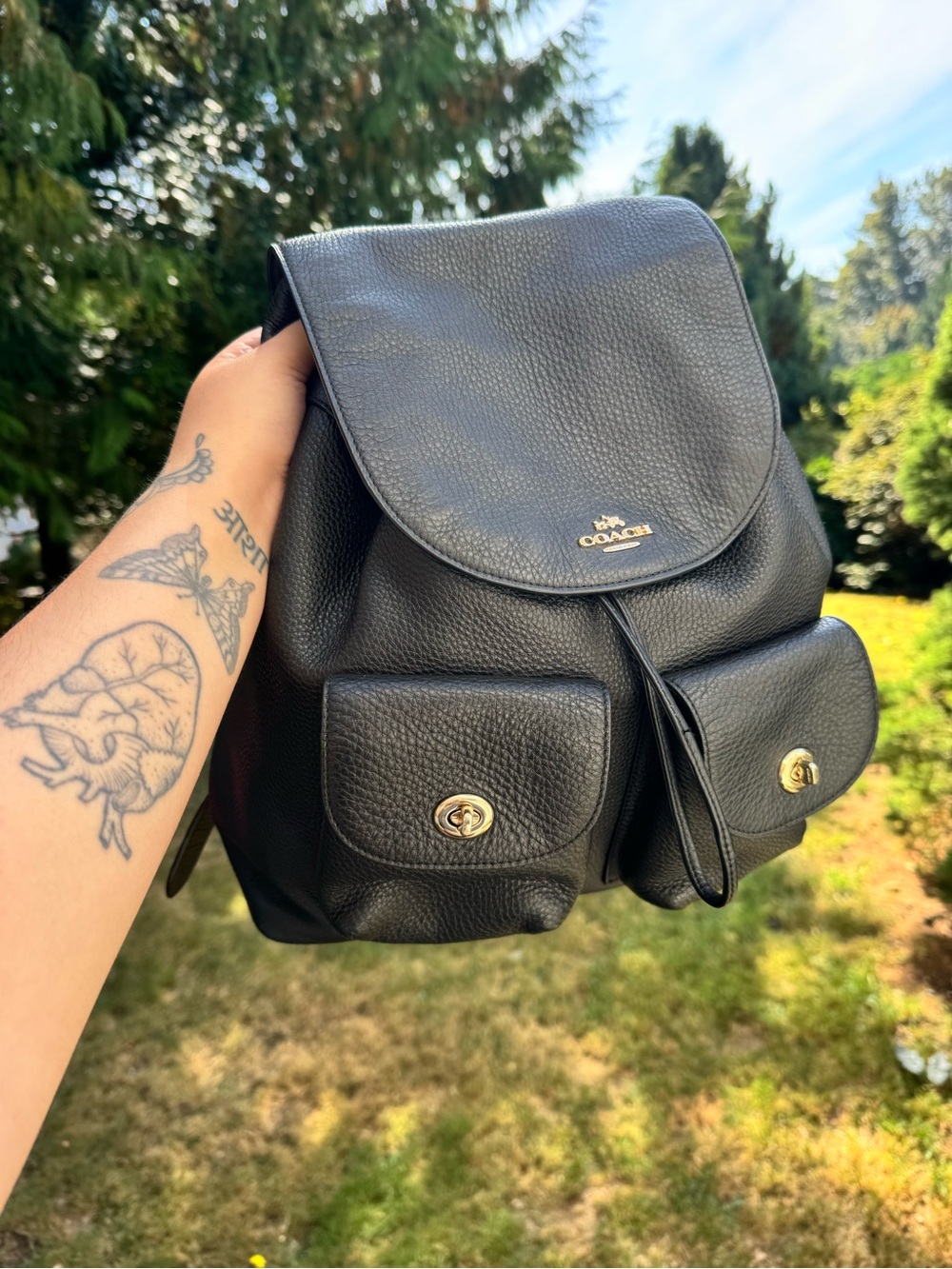 Coach Pebbled Leather Billie Backpack - Picture 3 of 5